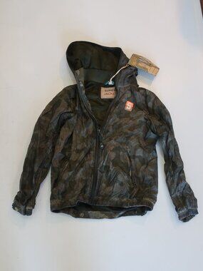 NWT Boys Scotch Shrunk Super Jacket Green (Item-713) Hooded Camo Zip Jacket 10